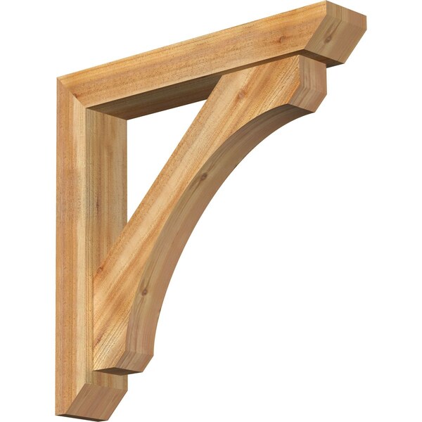 Ekena Millwork Legacy Slat Rough Sawn Bracket w/ Offset Brace, Western Red Cedar, 6"W x 34"D x 34"H BKT0604X34X34LEC06RWR - main